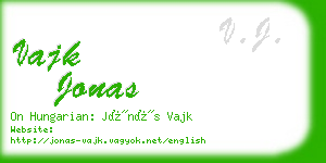 vajk jonas business card